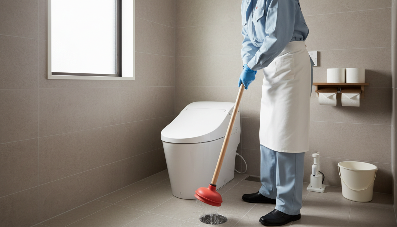 ラバーカップ（スッポン）を使う方法に関する画像