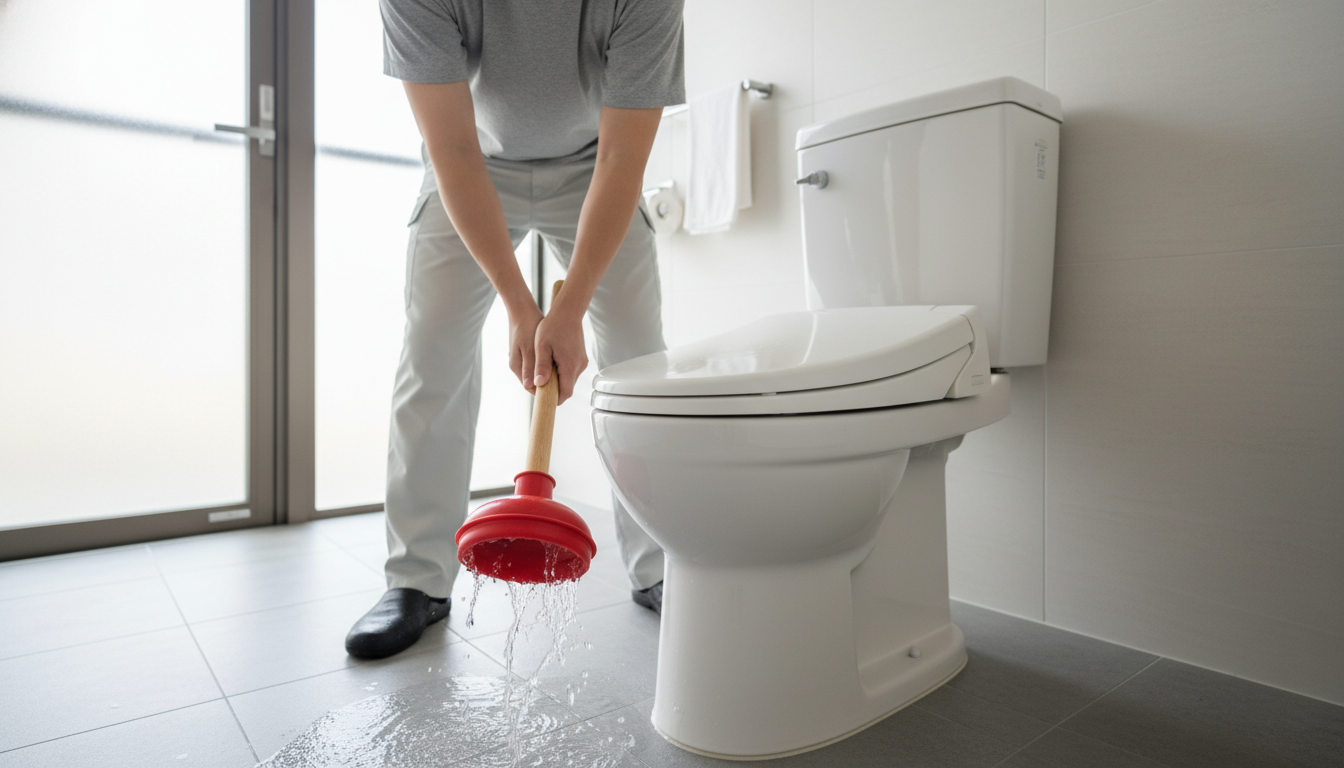 ラバーカップ（スッポン）の正しい使い方に関する画像