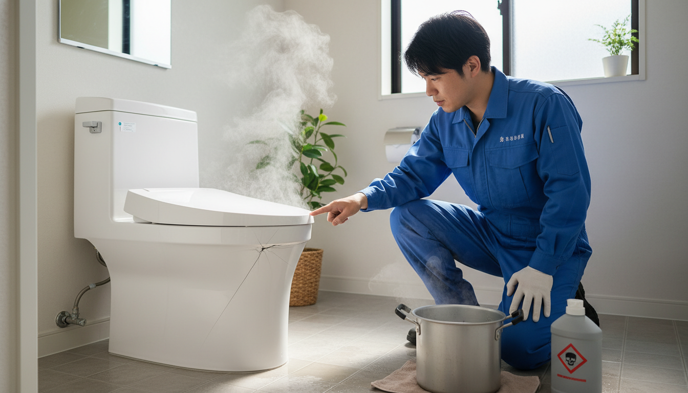 熱湯や薬品の使用は避けるべき理由に関する画像