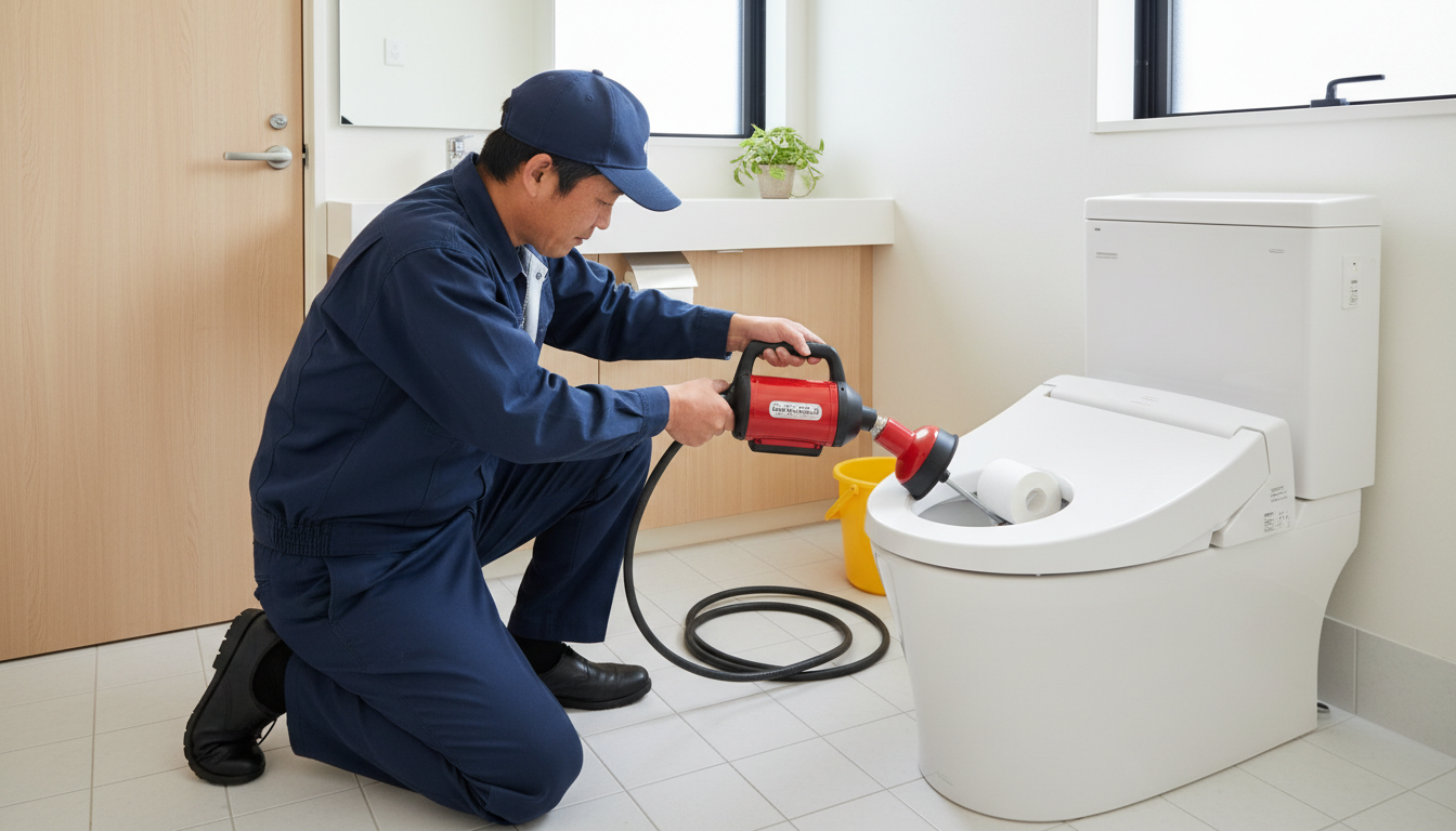 軽度のつまり（ラバーカップ等で解消できる場合）に関する画像