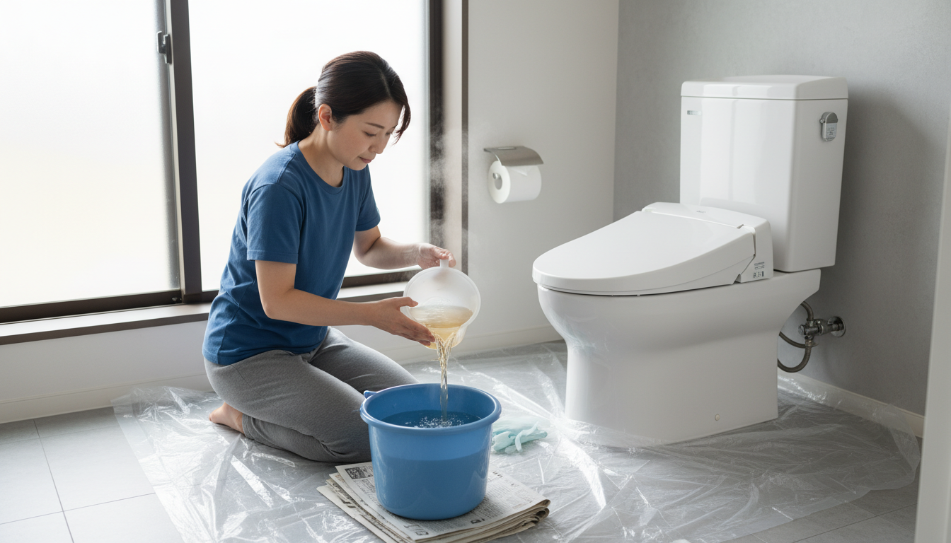 自分でできる!トイレつまりの初期対処法に関する画像