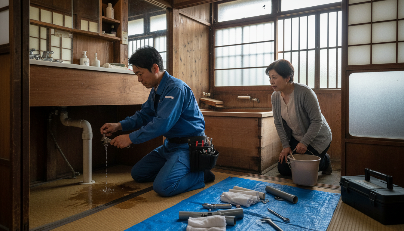 久米郡 久米南町の住宅事情とよくある水トラブルに関する画像