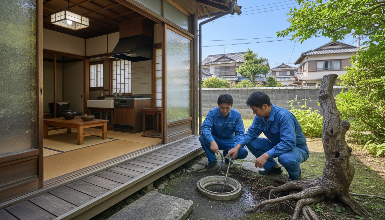 玉野市の住宅事情とよくある水トラブルに関する画像