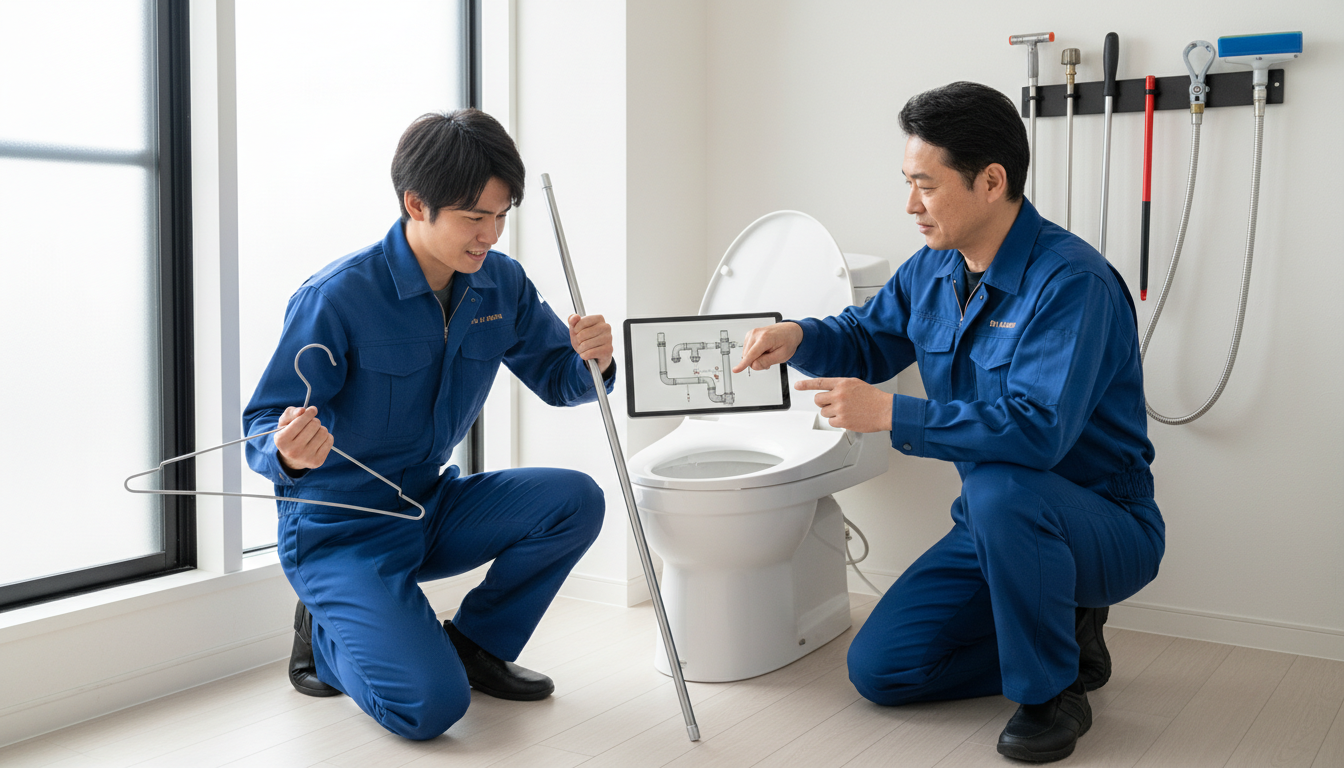 針金ハンガーなど硬いもので無理やり突かないに関する画像