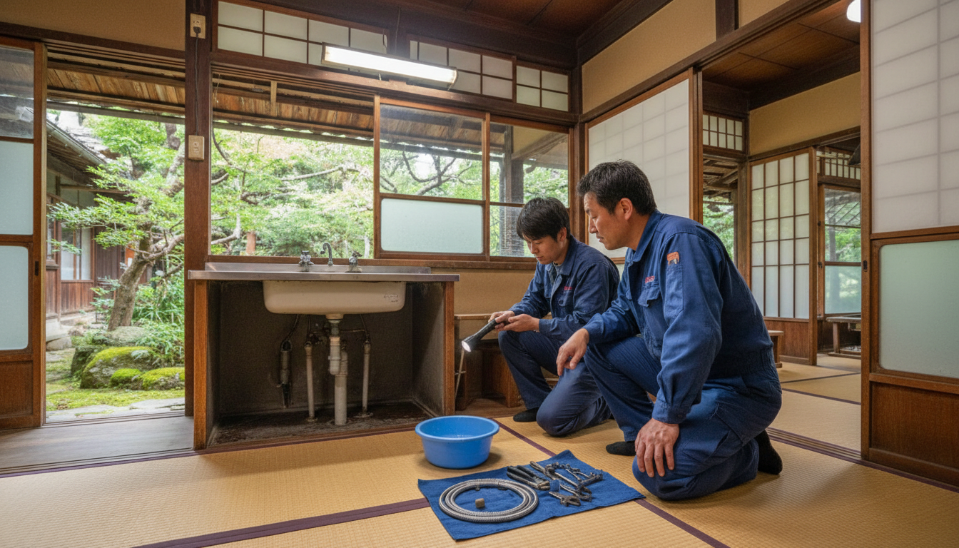 高梁市の住宅事情とよくある水トラブルに関する画像