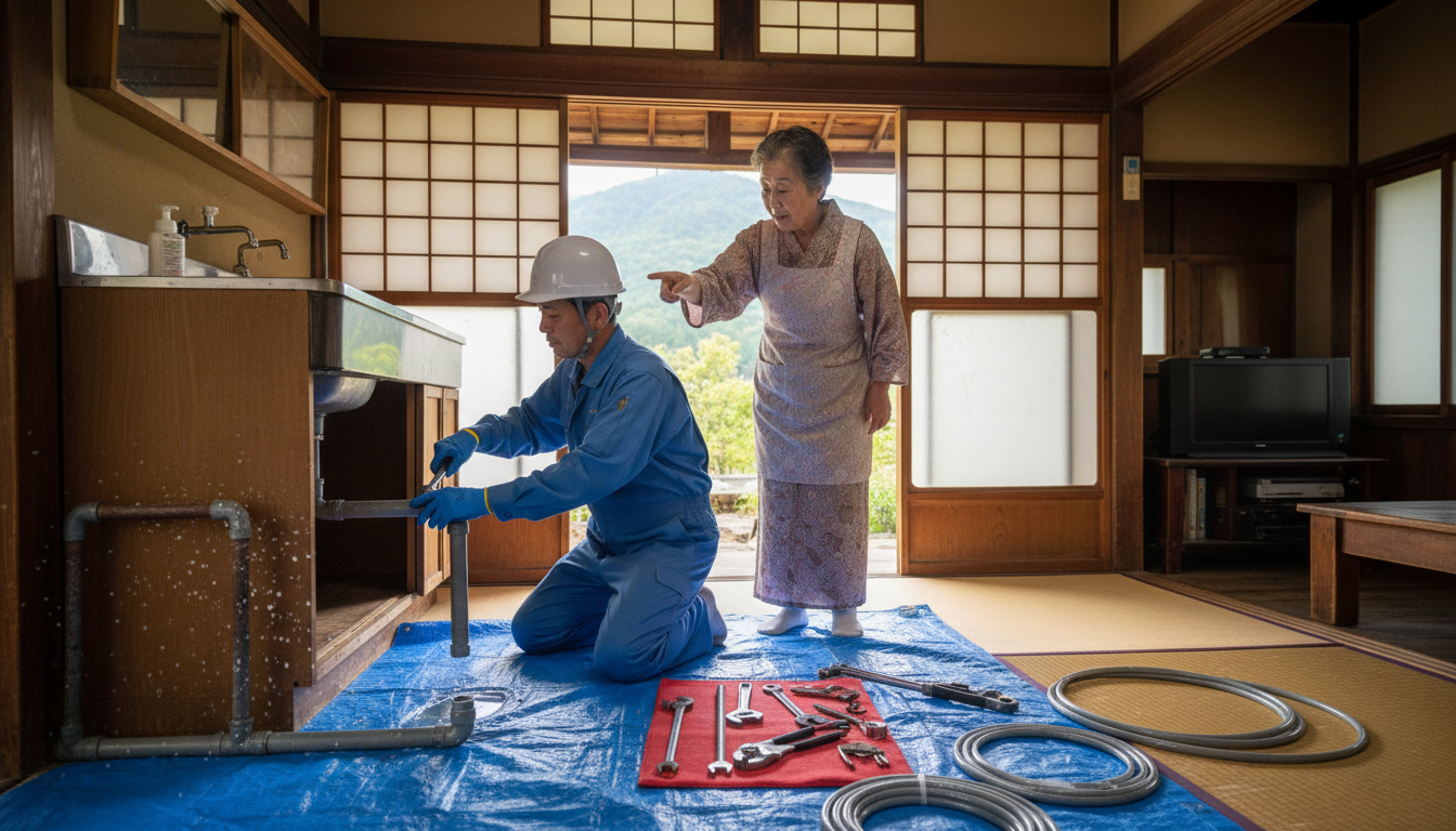 真庭郡 新庄村の住宅事情とよくある水トラブルに関する画像