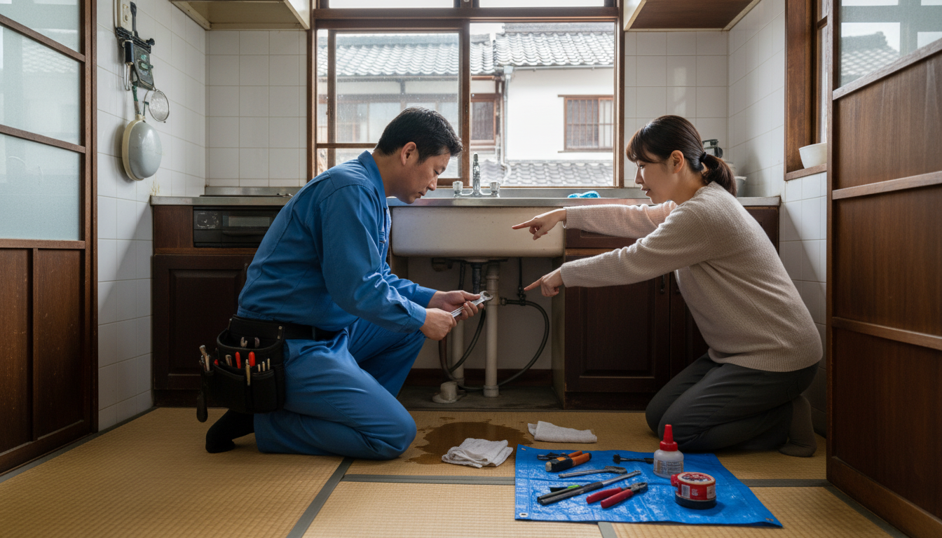 倉敷市の住宅事情とよくある水トラブルに関する画像