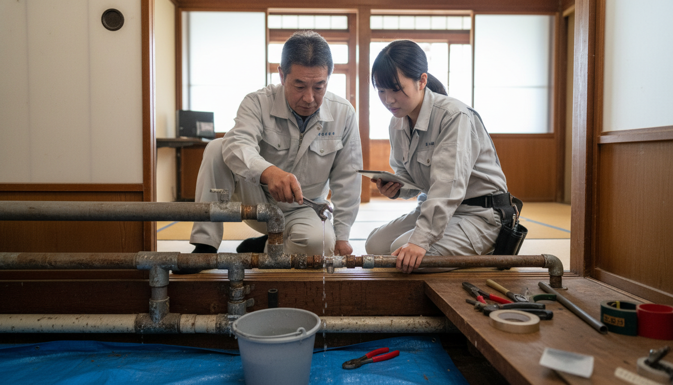 津山市の住宅事情とよくある水トラブルに関する画像