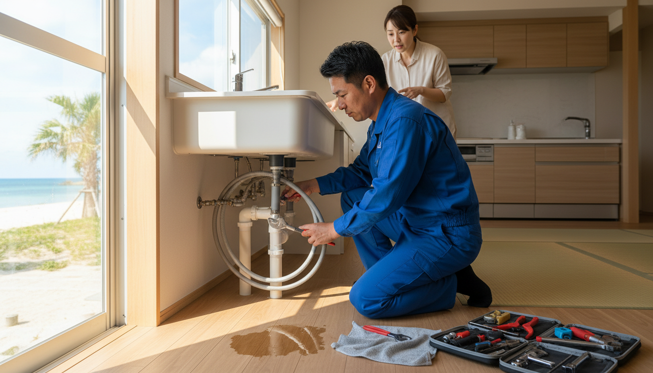 国頭郡 恩納村の住宅事情とよくある水トラブルに関する画像