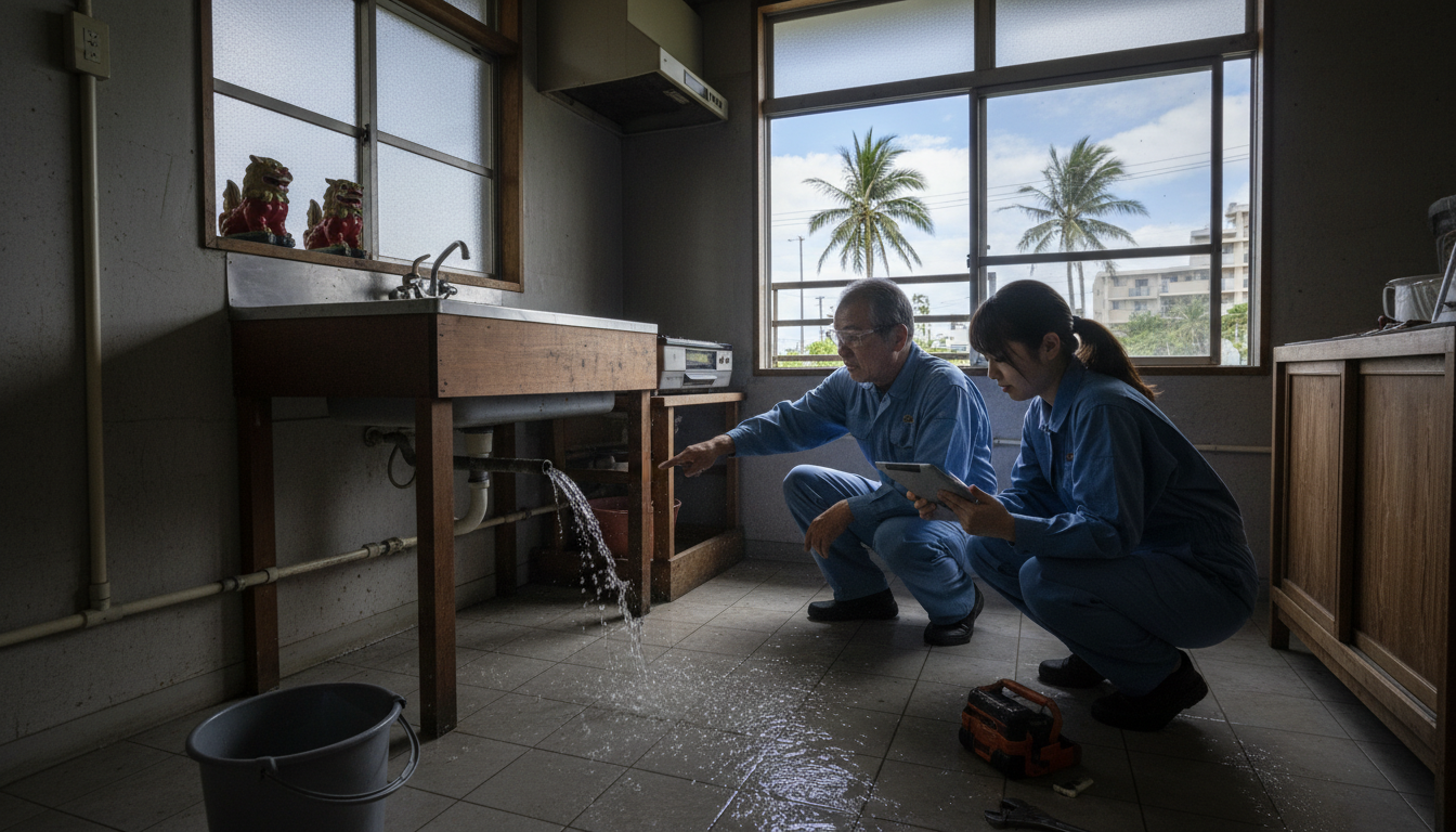 国頭郡 金武町の住宅事情とよくある水トラブルに関する画像