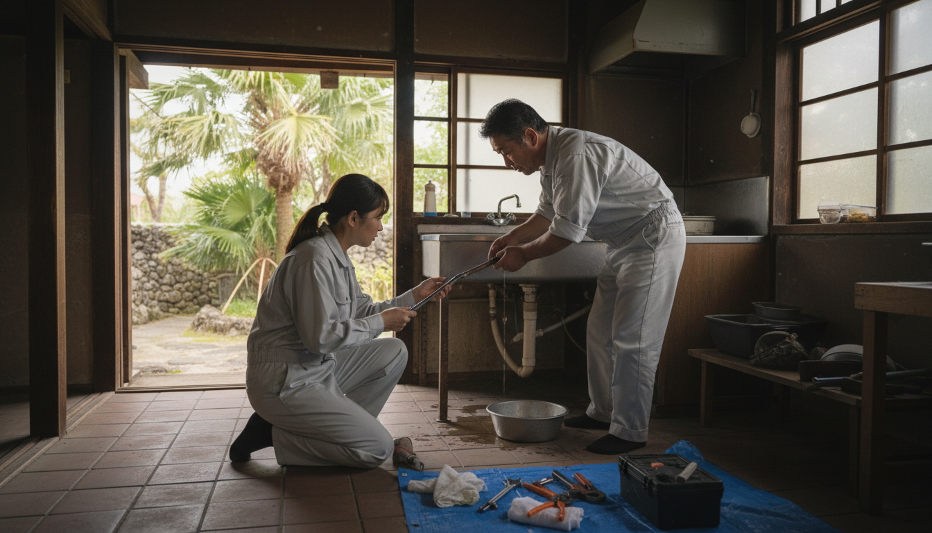 島尻郡 伊是名村の住宅事情とよくある水トラブルに関する画像