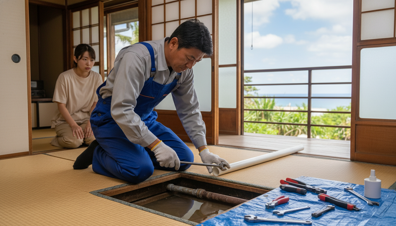 南城市の住宅事情とよくある水トラブルに関する画像