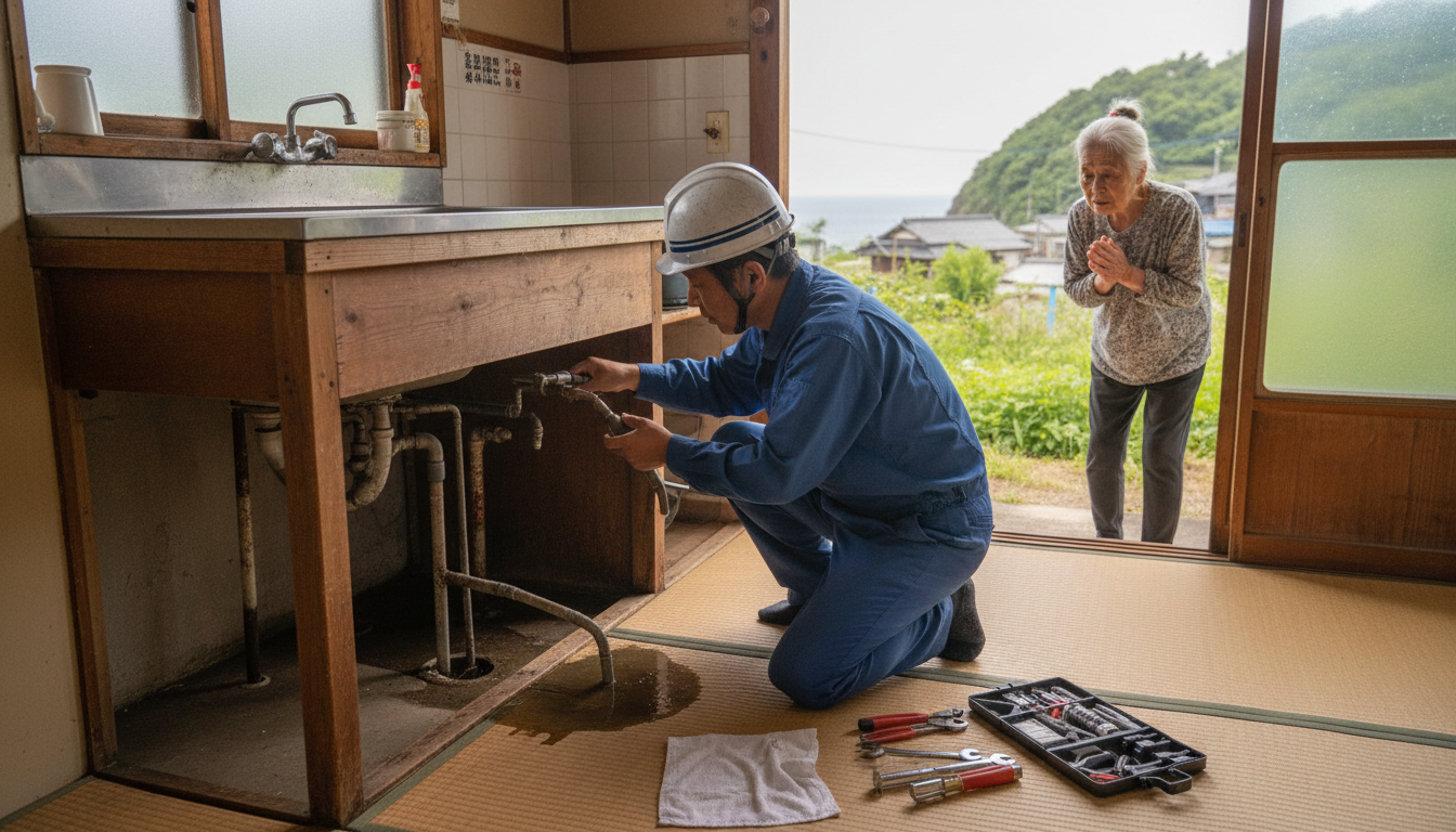 下閉伊郡 田野畑村の住宅事情とよくある水トラブルに関する画像