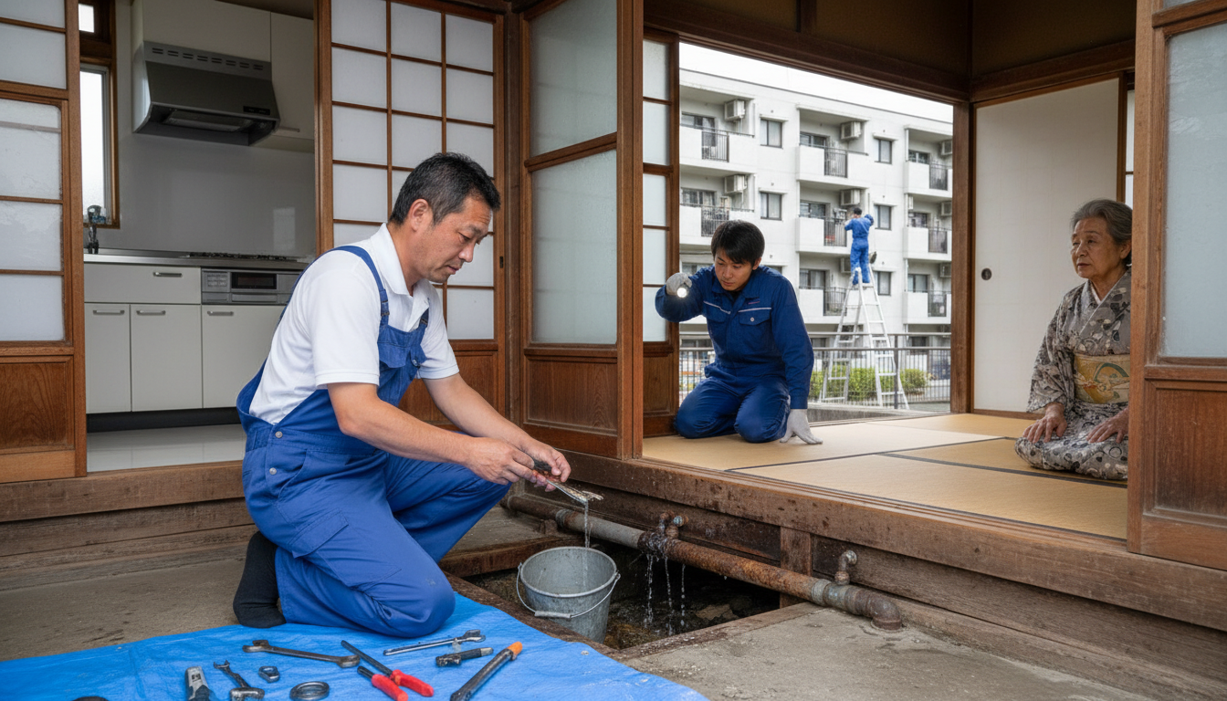 釜石市の住宅事情とよくある水トラブルに関する画像