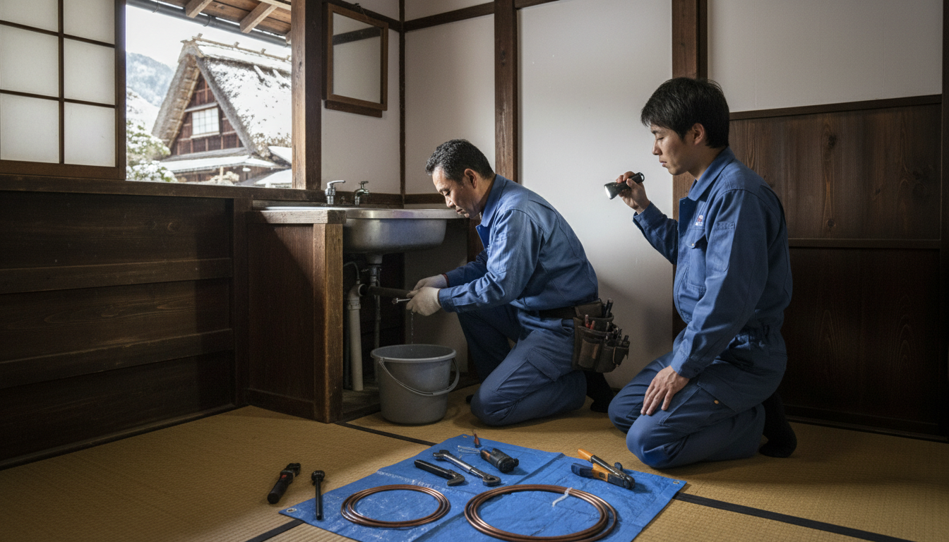 大野郡 白川村の住宅事情とよくある水トラブルに関する画像