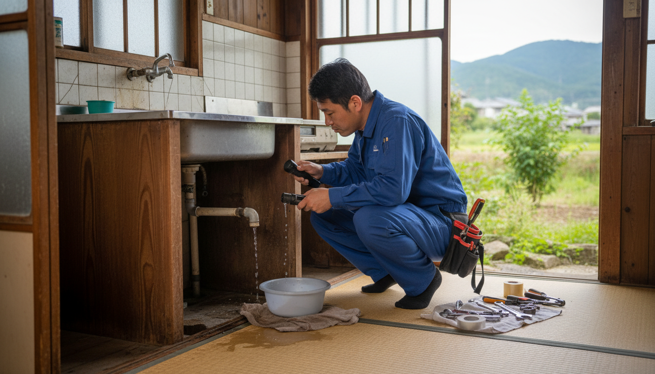 京丹後市の住宅事情とよくある水トラブルに関する画像