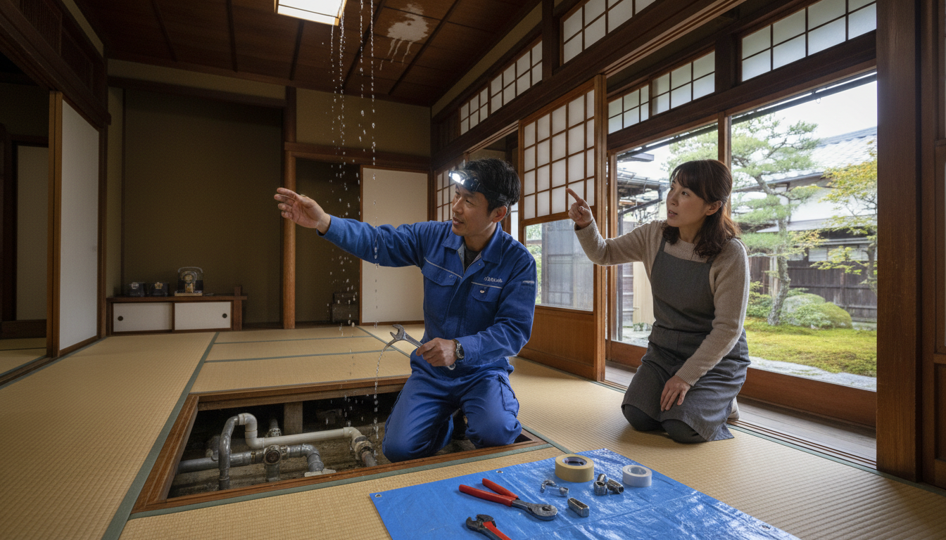 京都市 右京区の住宅事情とよくある水トラブルに関する画像