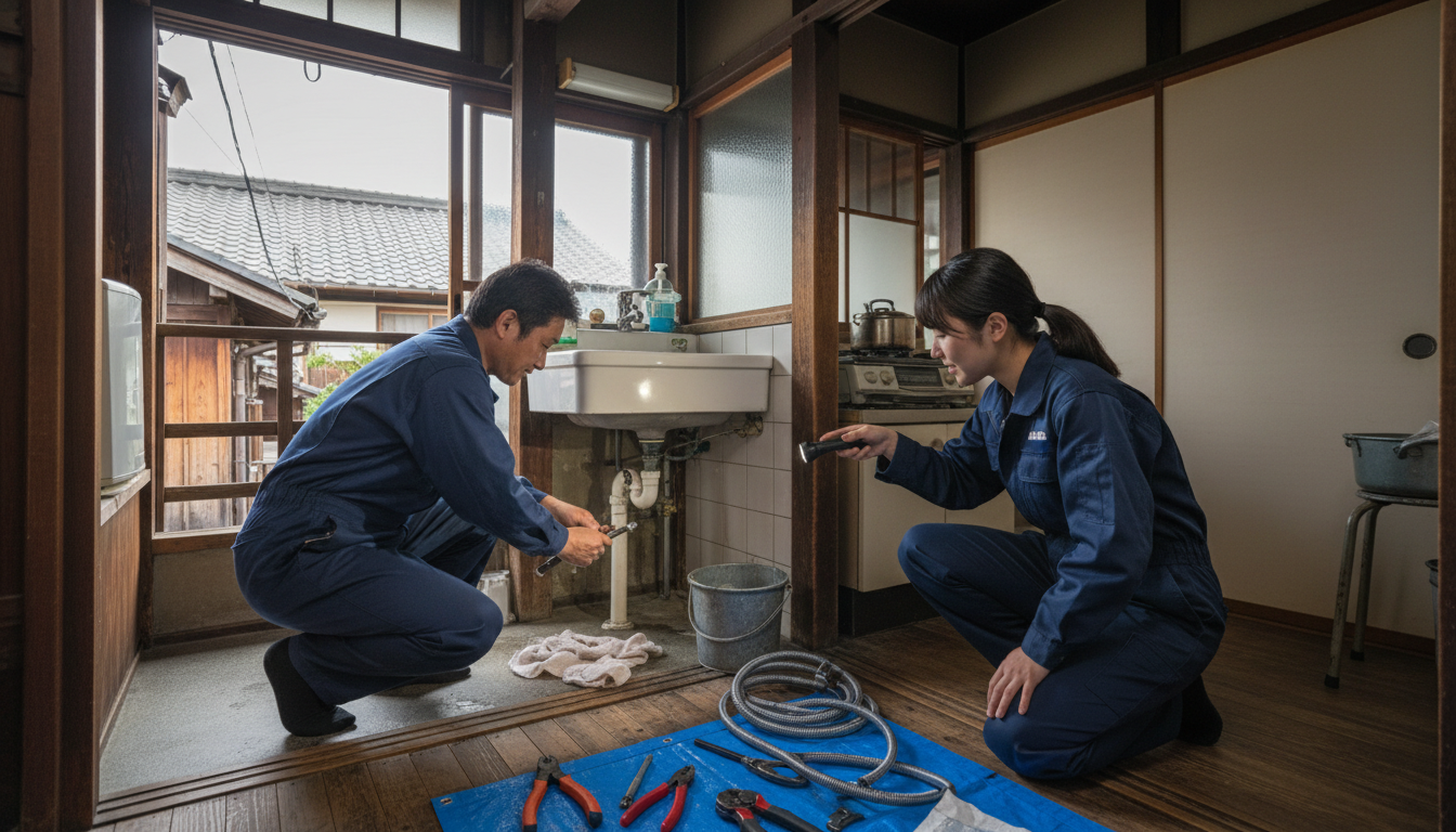 京都市 上京区の住宅事情とよくある水トラブルに関する画像