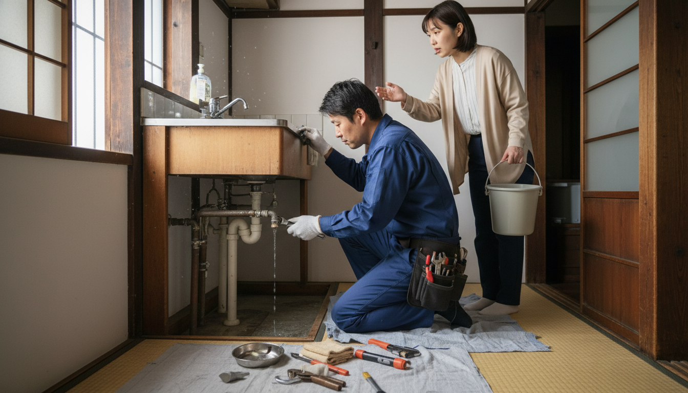 京都市 中京区の住宅事情とよくある水トラブルに関する画像