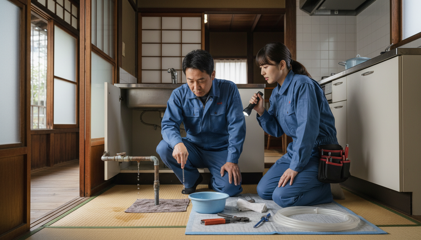 城陽市の住宅事情とよくある水トラブルに関する画像