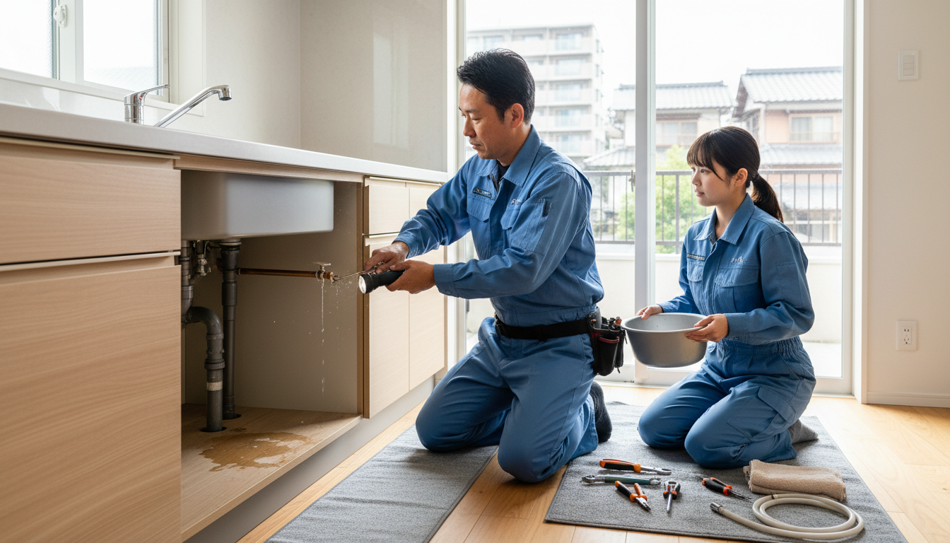 長岡京市の住宅事情とよくある水トラブルに関する画像