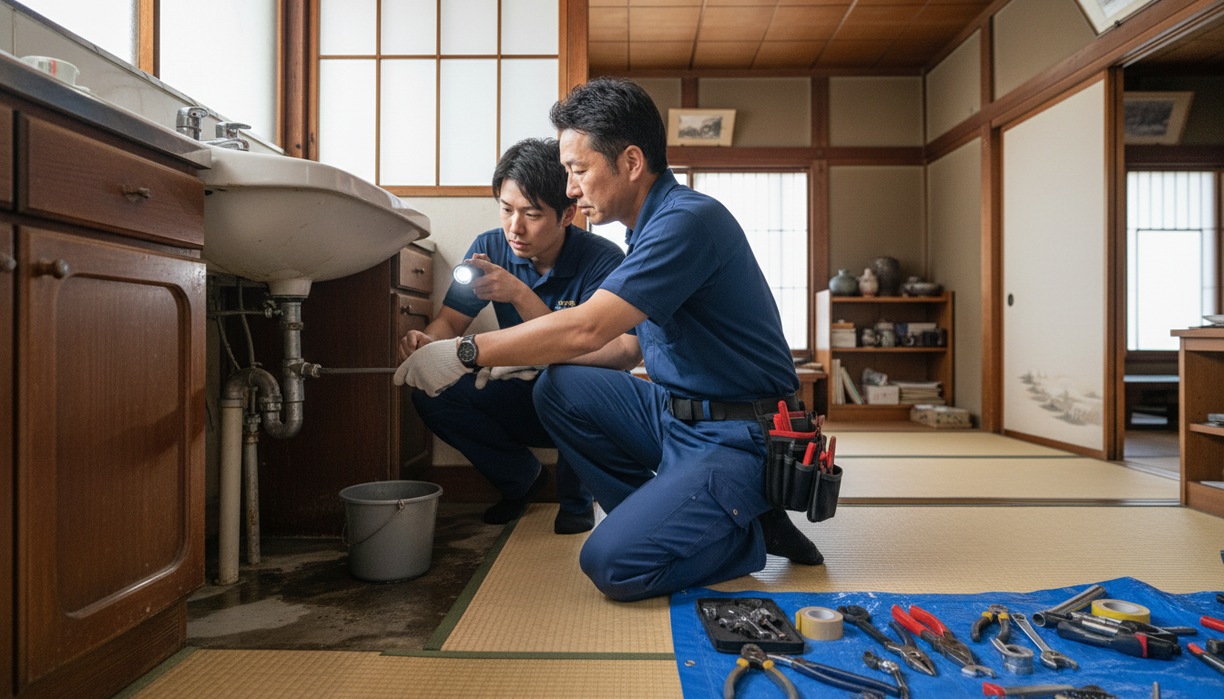 福知山市の住宅事情とよくある水トラブルに関する画像