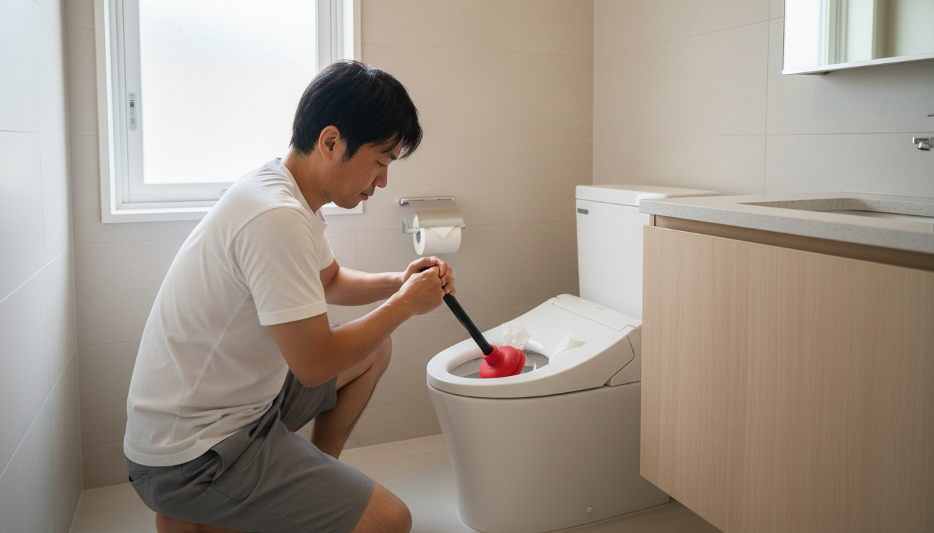 自分でできる対処法（軽度のつまりの場合）に関する画像