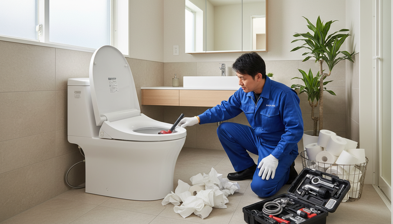 トイレつまりを引き起こす主な原因とは?に関する画像