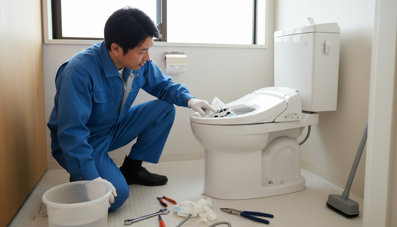 1. トイレつまりの原因は何かに関する画像