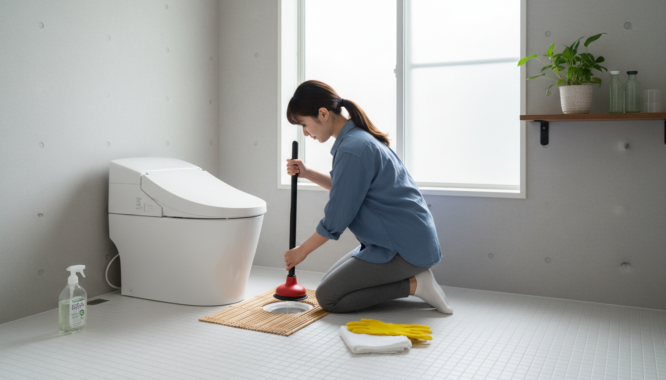 【自分でできる？】トイレつまりの初期対応と注意点に関する画像