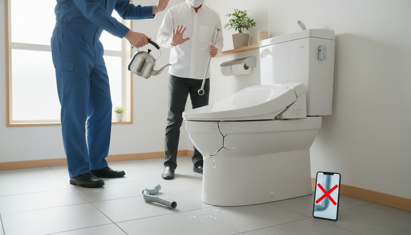 気候や季節によるトラブル（凍結・台風・豪雨）への対策に関する画像