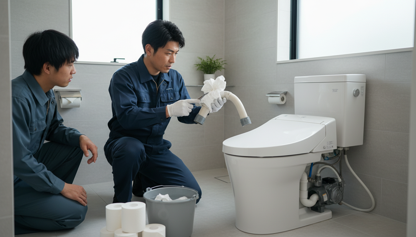 トイレつまりの主な原因に関する画像